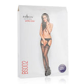 Jarretel panty met hartjes - Wit - PlayForFun